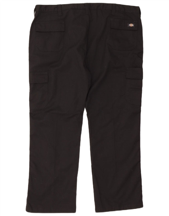 Dickies Pantalones cargo rectos para hombre W46 L30 Poliéster negro