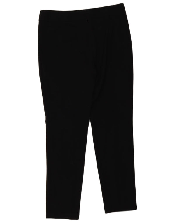 Marks & Spencer Pantalones casuales cónicos para mujer UK 12 Medium W32 L30 Negro