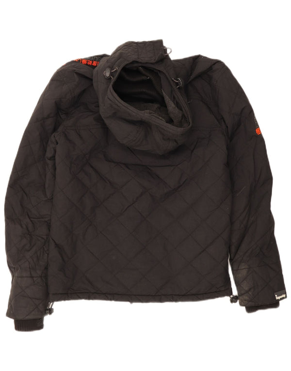 Superdry Chaqueta cortavientos acolchada con capucha Windcheater para hombre UK 34 XS Negro