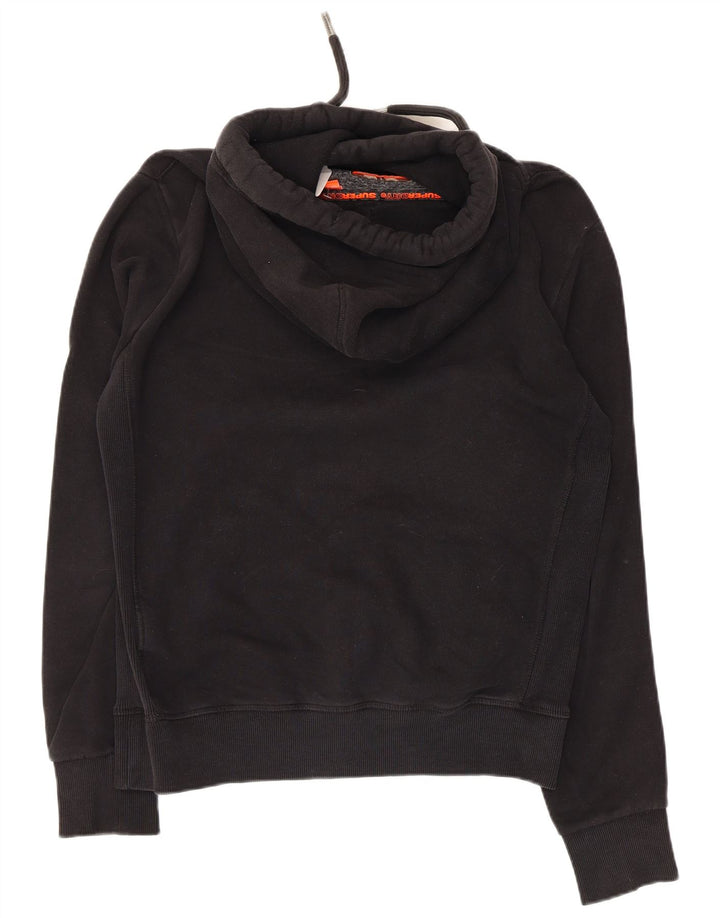 SUPERDRY Hombre Sudadera con capucha Jumper Medium Black Cotton