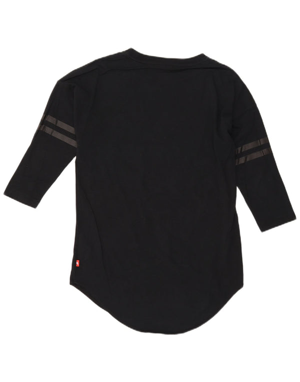 Nike Camiseta gráfica de manga 3/4 para hombre pequeña de algodón negro