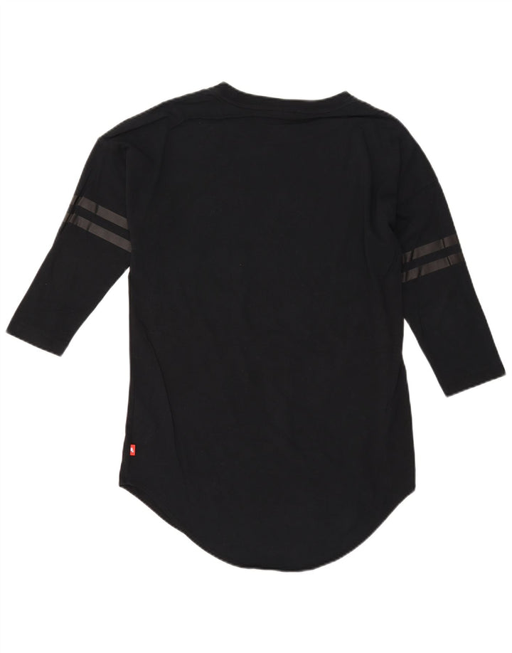Nike Camiseta gráfica de manga 3/4 para hombre pequeña de algodón negro
