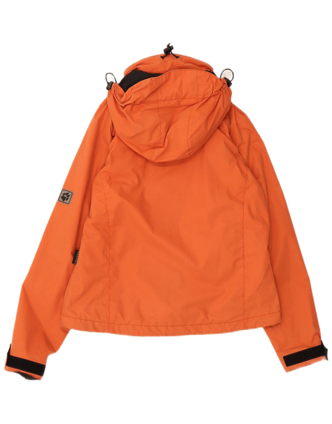 Jack Wolfskin Chaqueta cortavientos con capucha para mujer UK 10 Small Naranja Poliéster