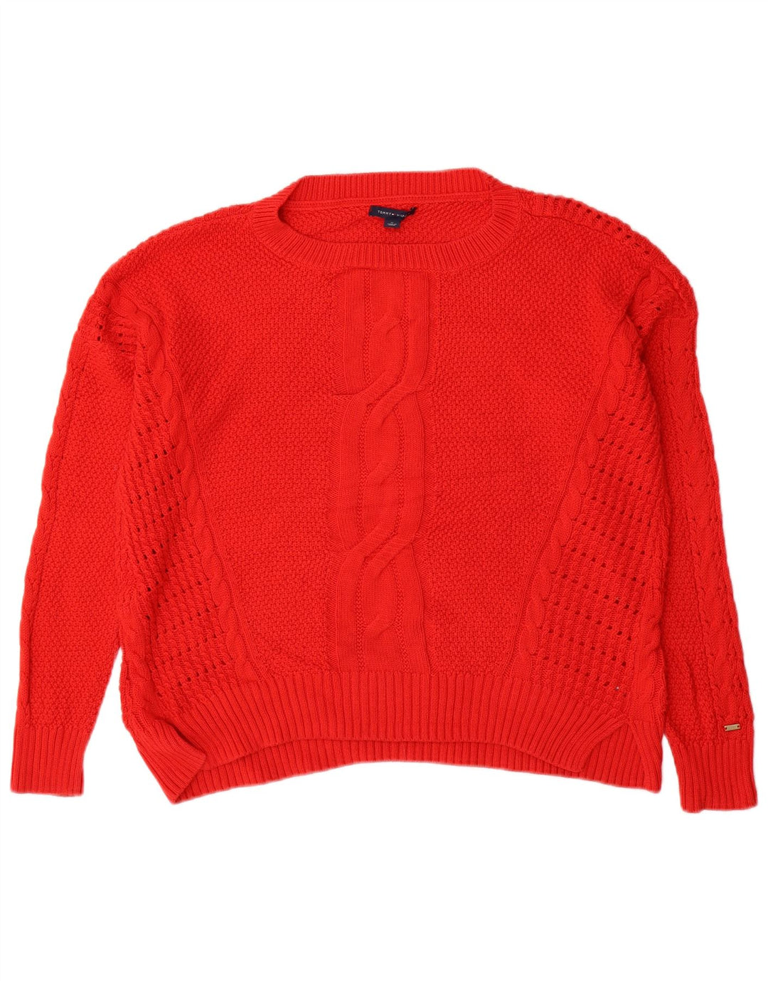 Tommy Hilfiger Suéter tipo jersey con cuello barco para mujer Reino Unido 14 Algodón rojo mediano