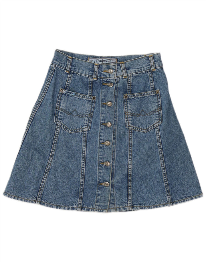 Falda Vaquera Crown Mujer W27 Small Azul Algodón