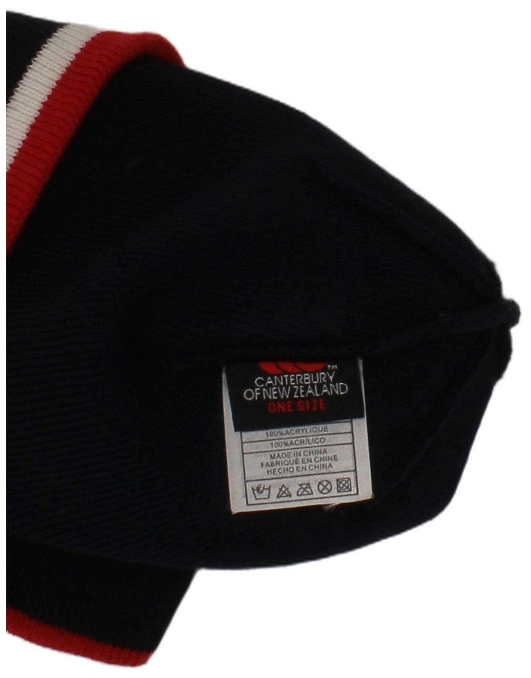 Canterbury Gorro con gráfico para hombre Talla única Acrílico a rayas azul marino