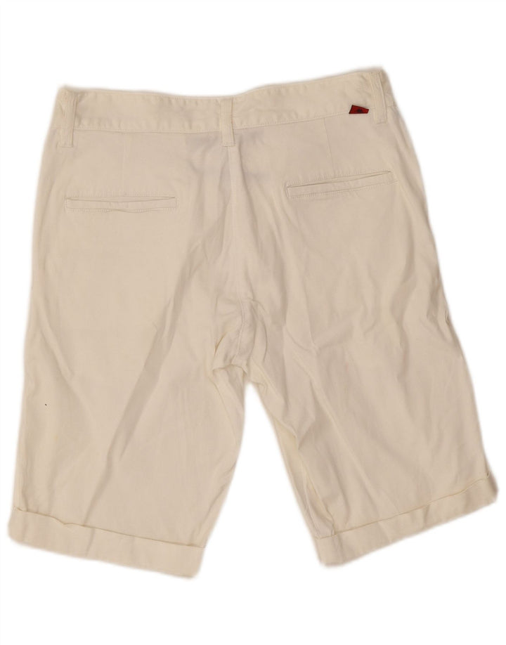 Pantalones cortos chinos Kappa para mujer IT 42 Medium W30 Algodón blanco roto
