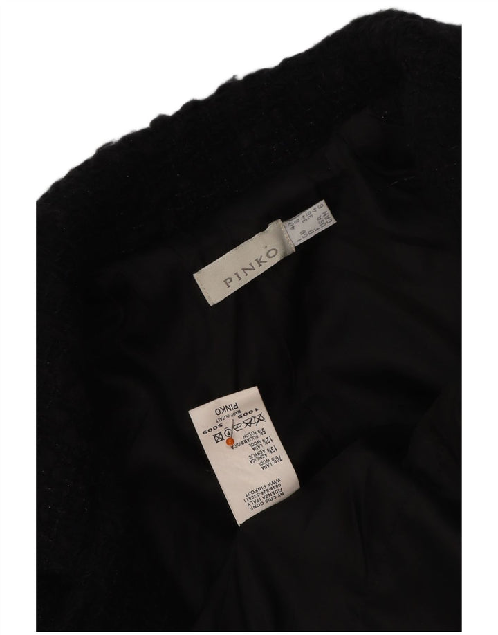 PINKO Chaqueta corta para mujer UK 8 Small Lana negra