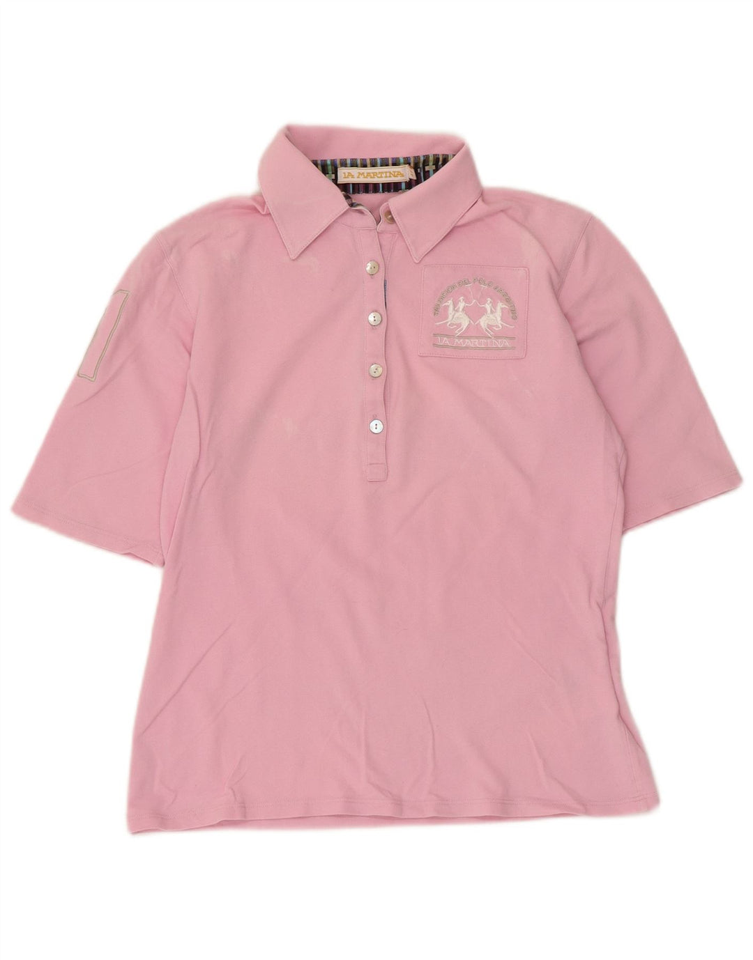 Polo Gráfico Mujer La Martina IT 44 Algodón Rosa Medio