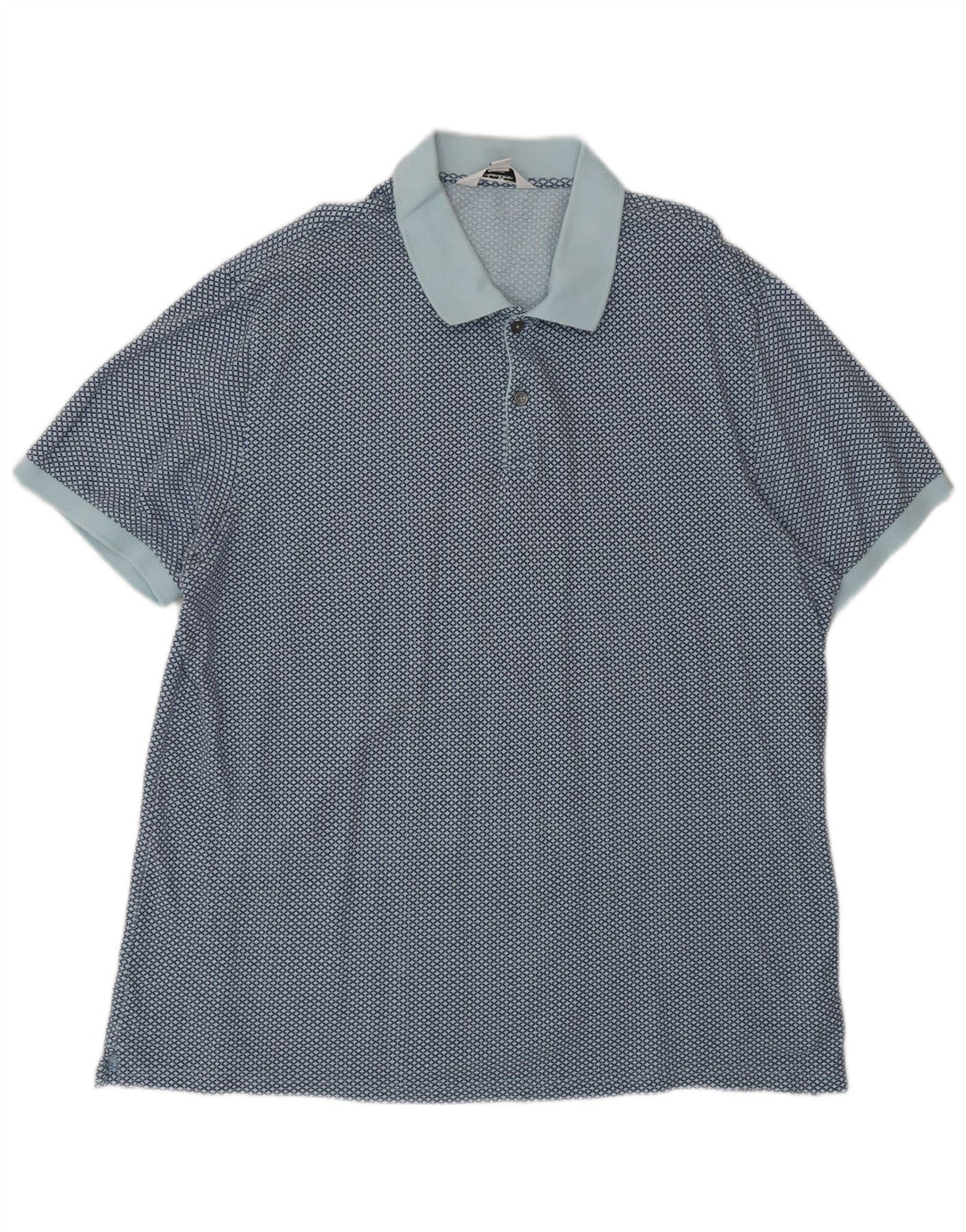 Calvin Klein Polo de corte clásico para hombre de algodón geométrico azul grande