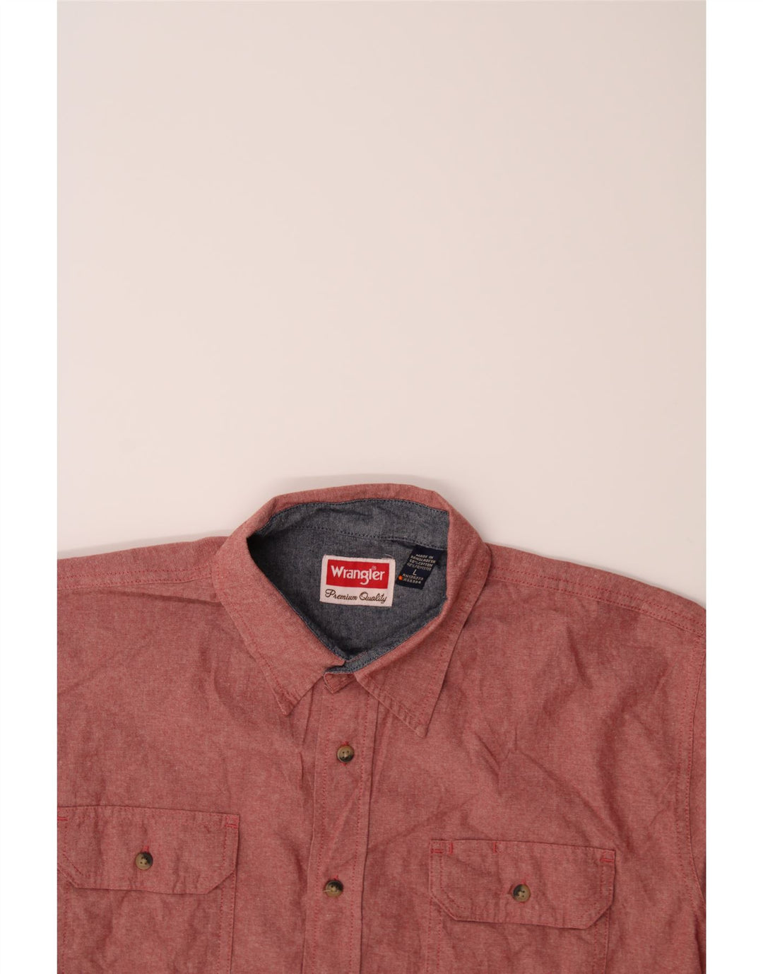 WRANGLER Mens Short Sleeve Shirt Large Pink Cotton Vintage Wrangler and Second-Hand Wrangler from Messina Hembry 