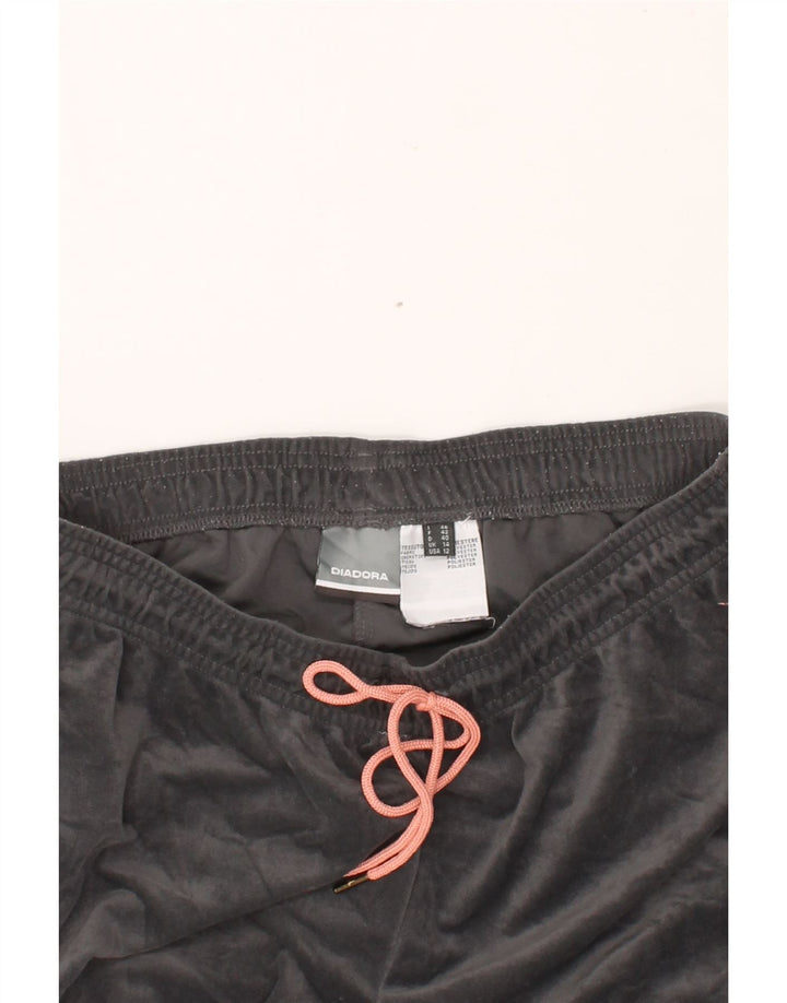 DIADORA Womens Tracksuit Trousers UK 14 Medium Grey Polyester Vintage Diadora and Second-Hand Diadora from Messina Hembry 