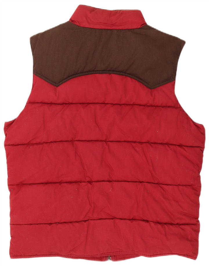 Chaleco acolchado para hombre de Ted Baker Talla 5 XL Algodón rojo con bloques de color