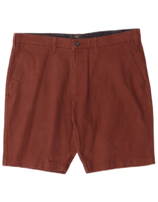 Marks & Spencer Pantalones cortos chinos para hombre W36 Algodón marrón grande