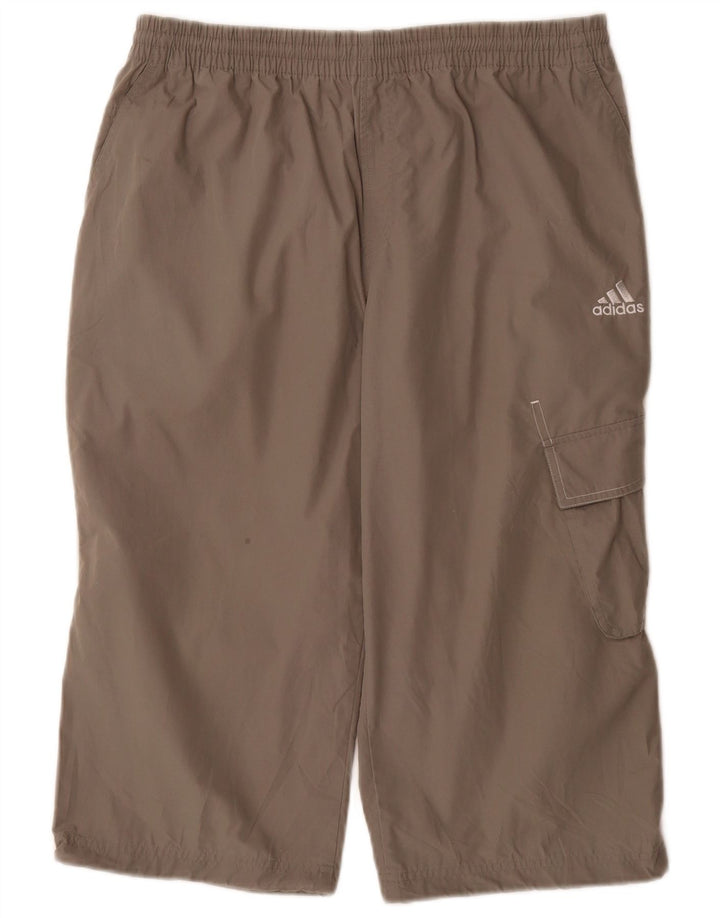 Adidas Hombre Capri Cargo Pantalones De Chándal Gris Medio Poliéster