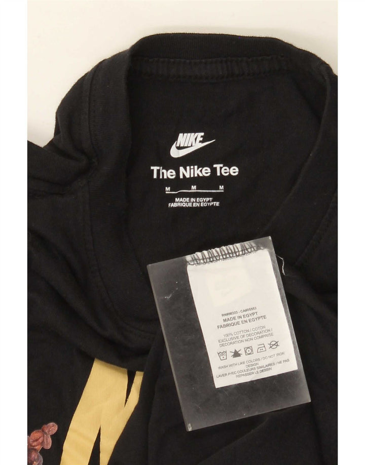 Nike Camiseta gráfica para hombre Top mediano de algodón negro