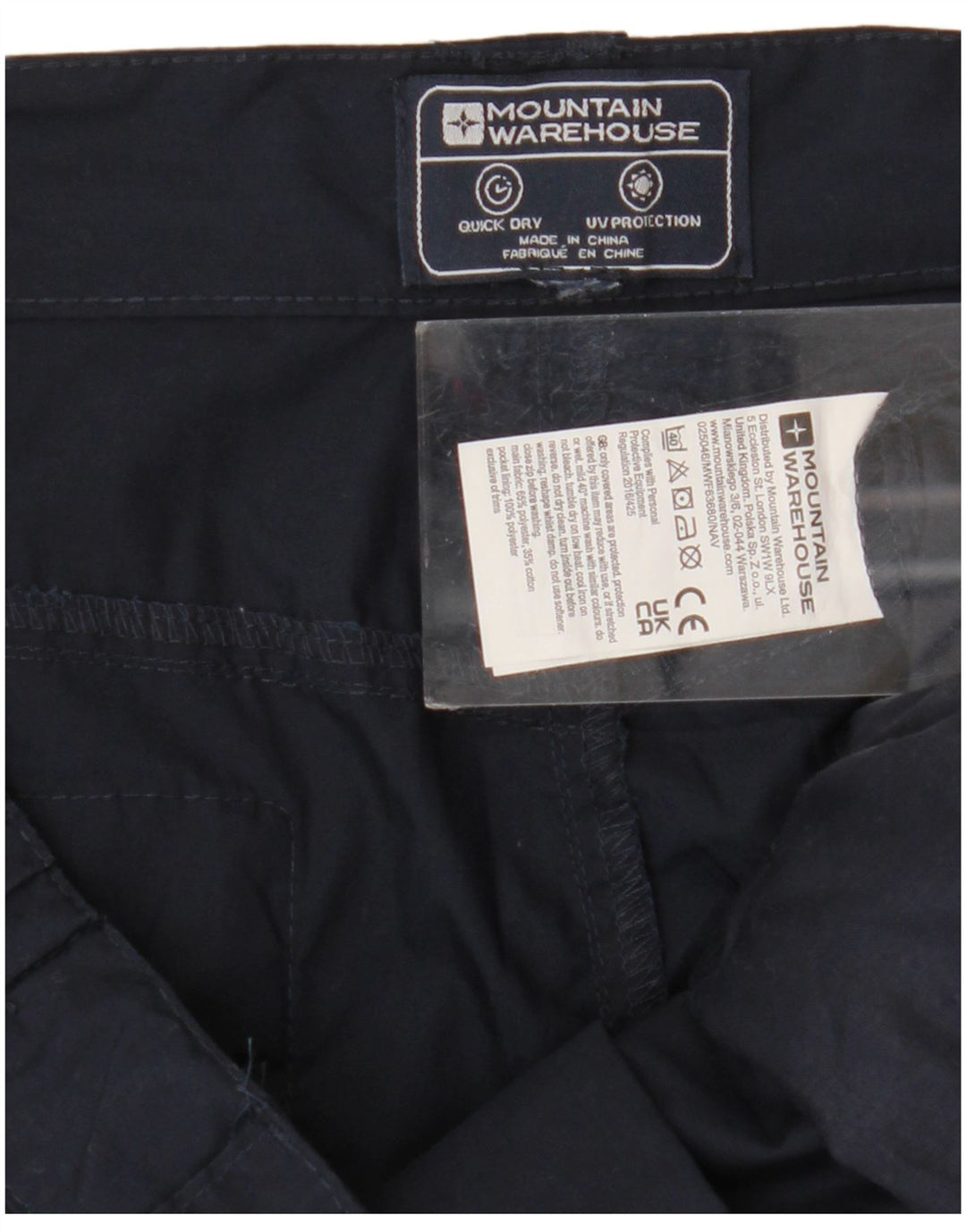 Pantalones cortos tipo cargo para hombre Mountain Warehouse W36 Large Poliéster azul marino