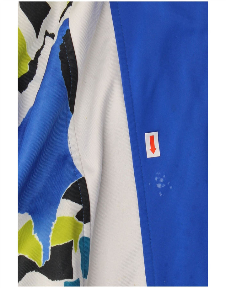 SPALDING Chaqueta superior de chándal con gráfico para hombre, color azul grande, color block