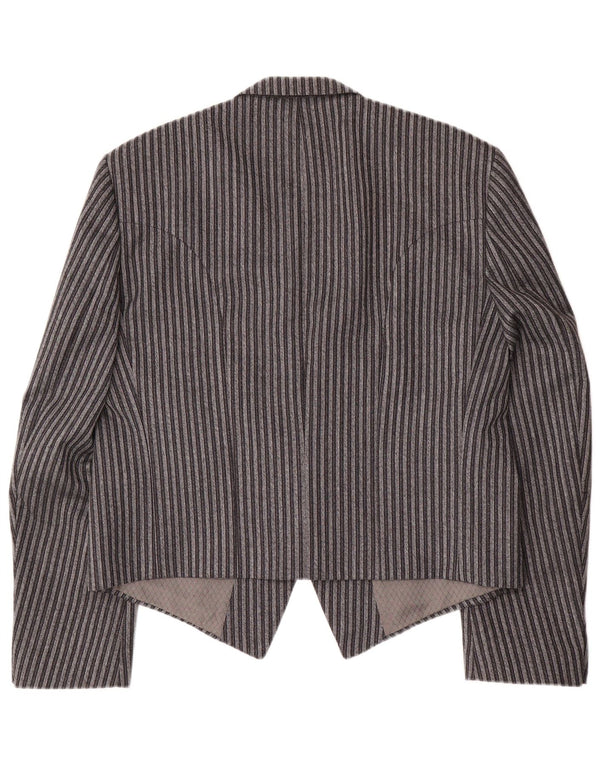 Leithauser Chaqueta tipo blazer con 1 botón para hombre EU 54 2XL Trevira a rayas grises
