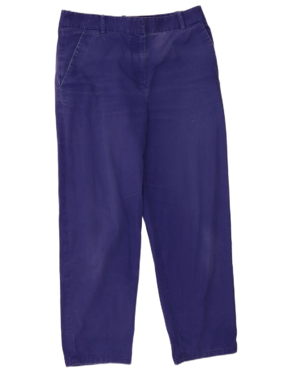 Cos Pantalones chinos rectos para mujer UK 16 Large W32 L26 Algodón azul