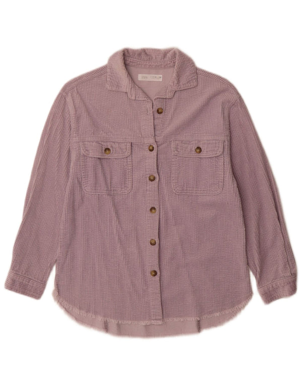 Zara Camisa Niña Pana 11-12 Años Morado Algodón