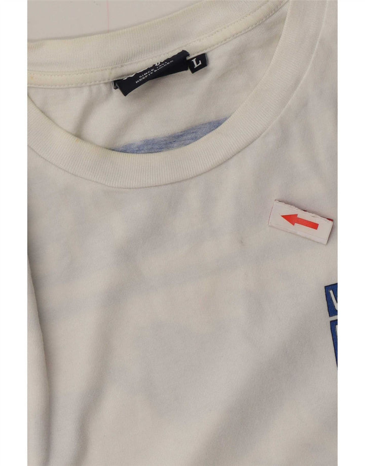 Weird Fish Camiseta gráfica para hombre Top grande de algodón blanco