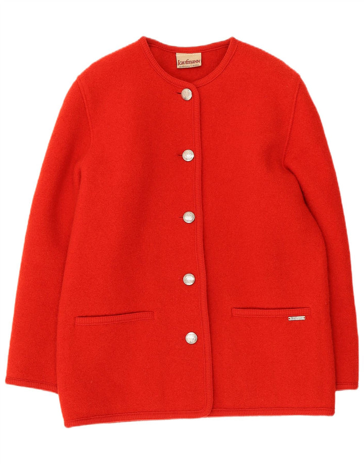 Kaufmann Chaqueta Blazer de 5 Botones para Mujer IT 44 Lana Virgen Roja Mediana