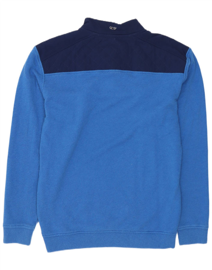 VINEYARD VINES Sudadera con cuello y botones para hombre Jumper Azul medio Colorblock