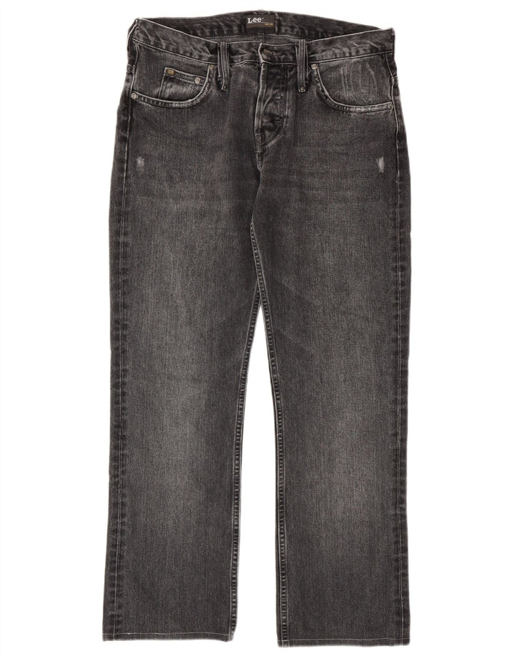 LEE Vaqueros rectos desgastados Knox para hombre W32 L29 Algodón gris