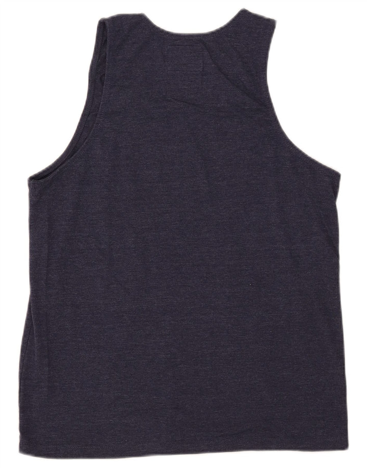 Champion Camiseta Sin Mangas Con Gráfico Para Hombre Algodón Azul Marino Mediano