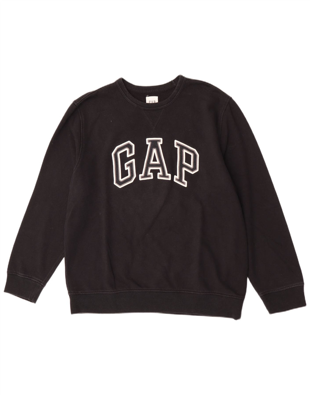 Gap Hombre Sudadera Gráfica Jumper XL Algodón Negro