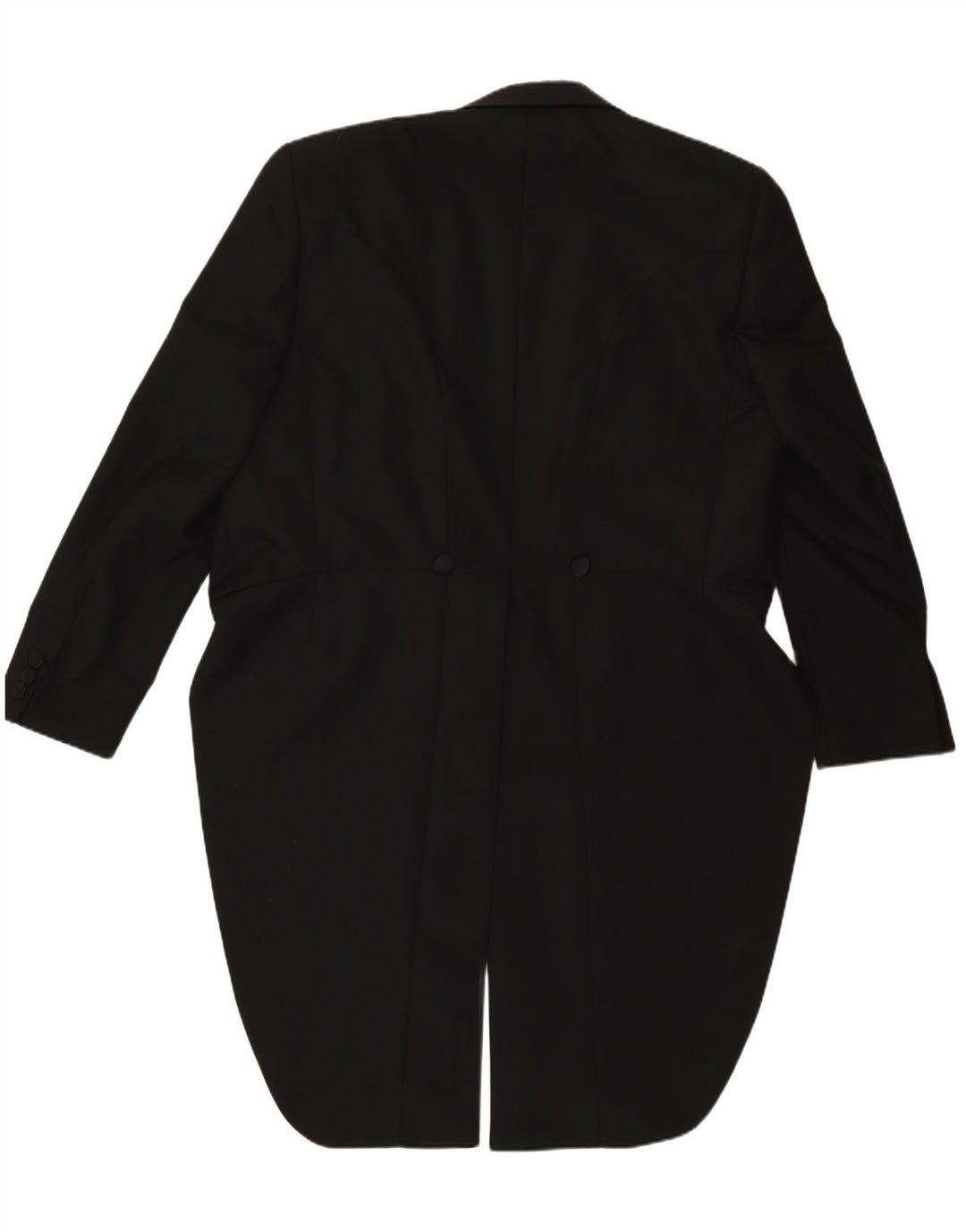 Vintage hombres Tailcoat Blazer chaqueta EU 50 poliéster negro grande