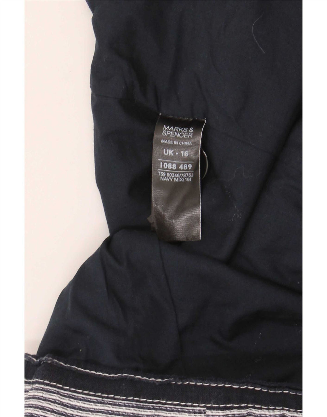 Marks & Spencer Chaqueta Blazer de Manga 3/4 para Mujer UK 46 Grande Azul Marino
