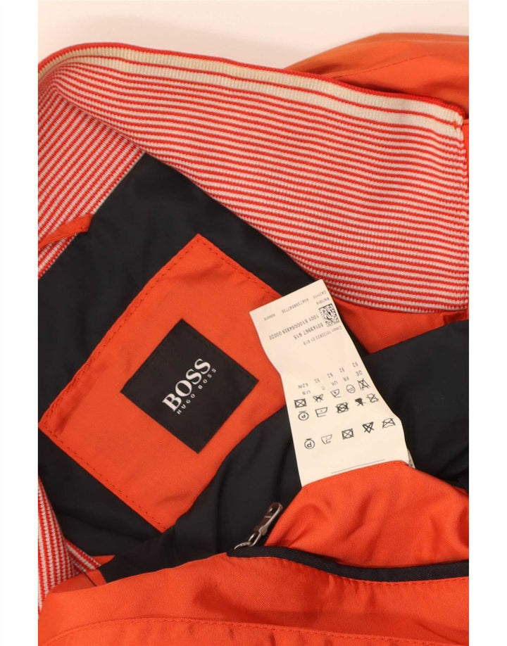 Hugo Boss Chaqueta Bomber Corta para Hombre EU 52 XL Poliamida Naranja