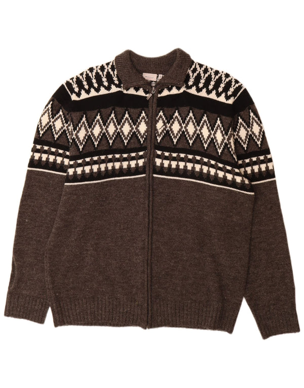 Bexleys Suéter tipo cárdigan para hombre IT 54 XL Gris Fair Isle Acrílico