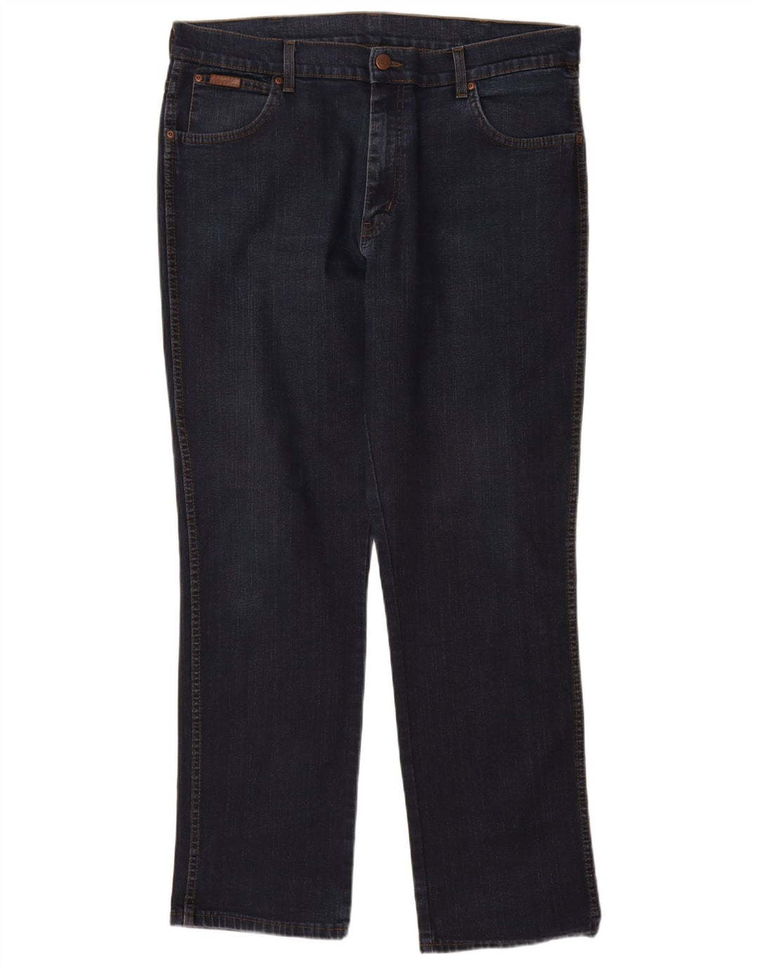 Wrangler Vaqueros rectos elásticos Texas para hombre W38 L32 Algodón azul marino