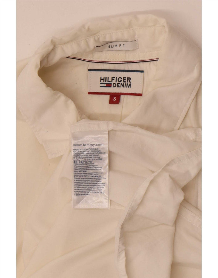 Tommy Hilfiger Camisa Slim Fit De Algodón Blanco Pequeño para Hombre