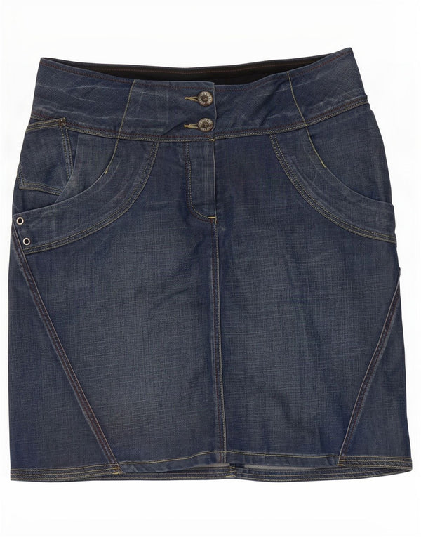 Falda vaquera para mujer Fat Face UK 10 Small W32 Algodón azul