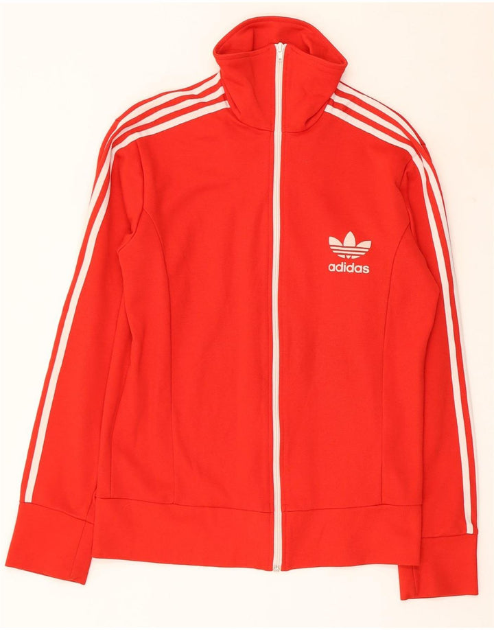 Adidas - Chaqueta de chándal para mujer, talla 12, algodón rojo mediano