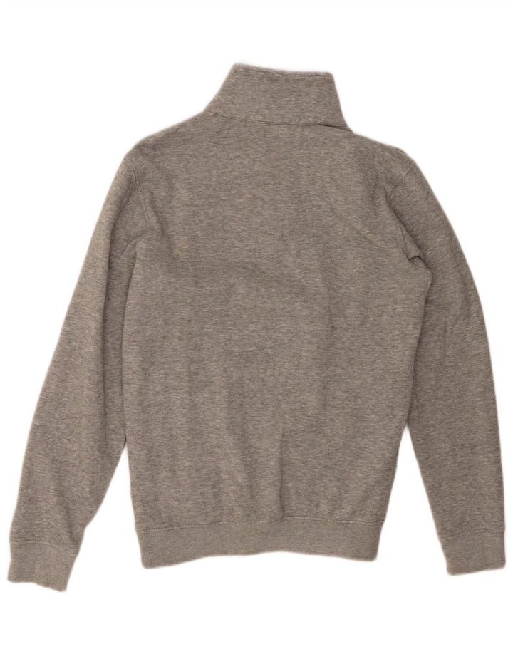 CHAMPION Mens Zip Neck Sweatshirt Jumper XS Grey Cotton