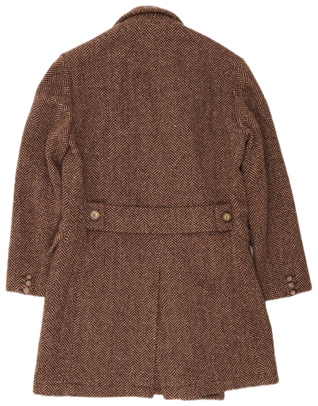 Chinook Abrigo cruzado para hombre IT 48 Espiga marrón medio