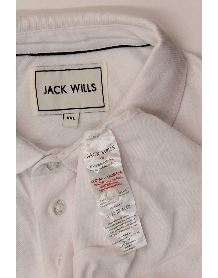 Jack Wills Polo Hombre 2XL Algodón Blanco
