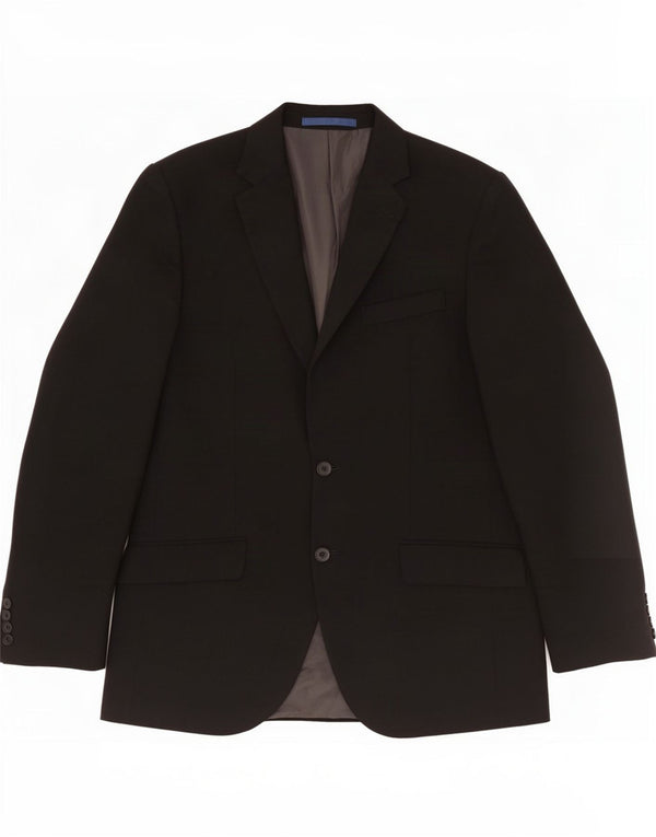 Marks & Spencer Chaqueta tipo blazer de 2 botones para hombre UK 38 Medium Black New Wool