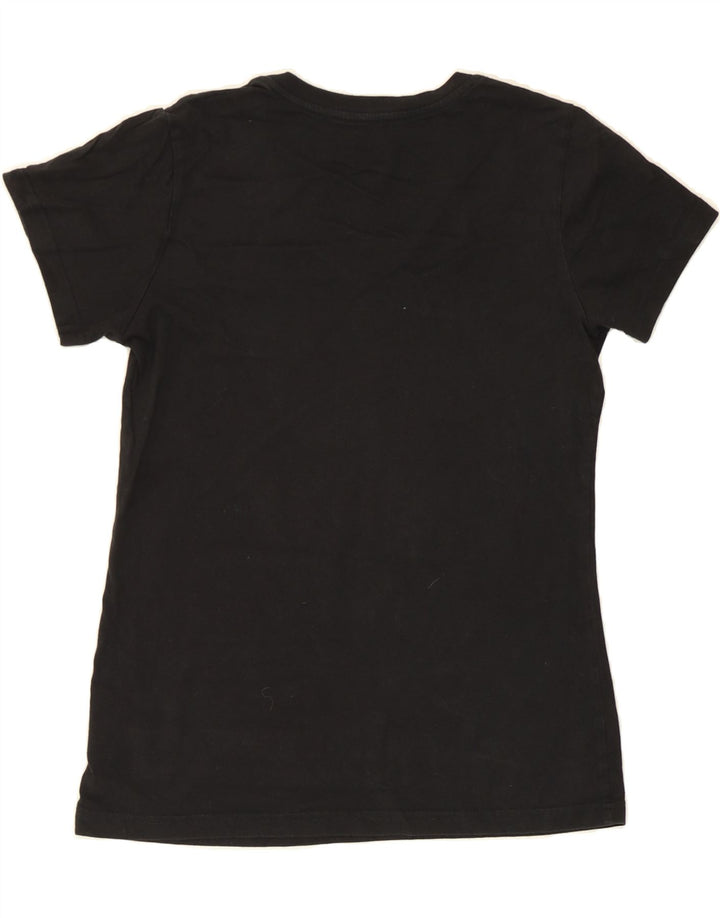 FILA Womens Graphic T-Shirt Top UK 12 Medium Black Cotton Vintage Fila and Second-Hand Fila from Messina Hembry 