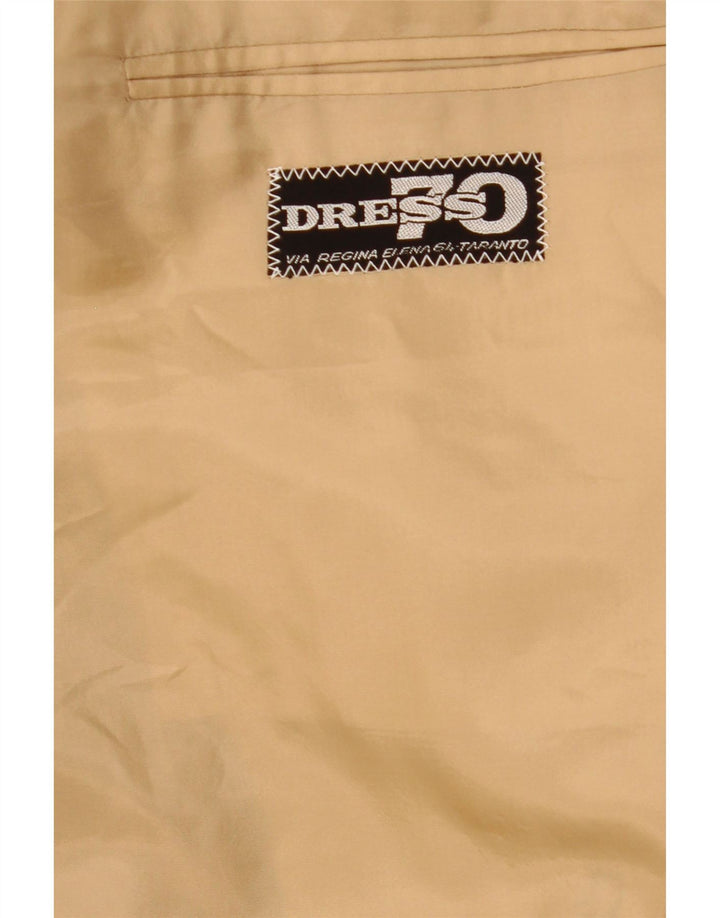 Vintage hombres doble pecho traje de 2 piezas medio W34 L31 Beige