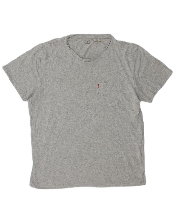 Camiseta Levi's para hombre Top de algodón moteado gris medio