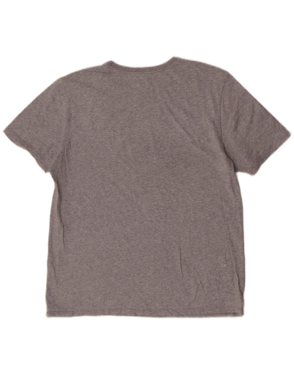 NIKE Mens Athletic Cut Graphic T-Shirt Top XL Grey Flecked Cotton