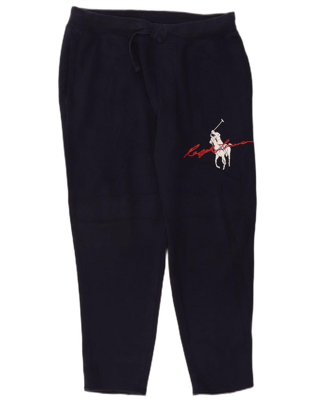 POLO RALPH LAUREN Pantalones de chándal con estampado gráfico para hombre Algodón azul marino medio