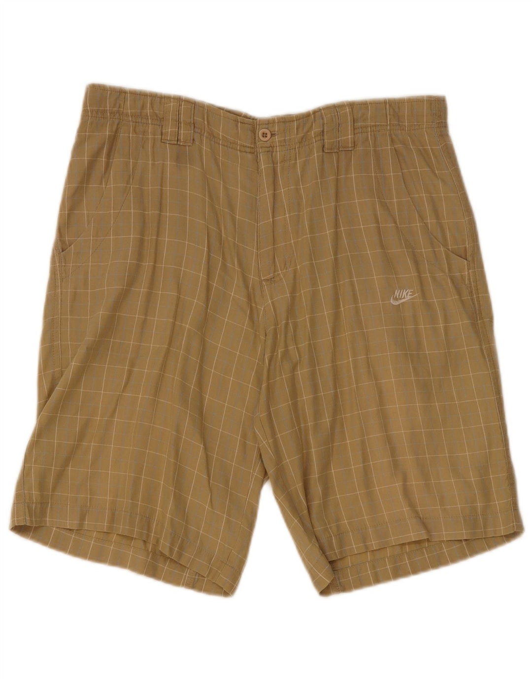 Nike - Pantalones cortos chinos de ajuste regular para hombre, talla pequeña W30 Beige Check