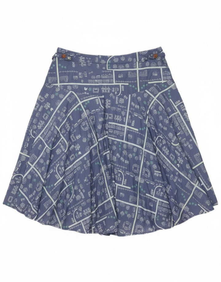 White Stuff Falda acampanada con gráfico para mujer UK 40 Medium W30 Algodón azul